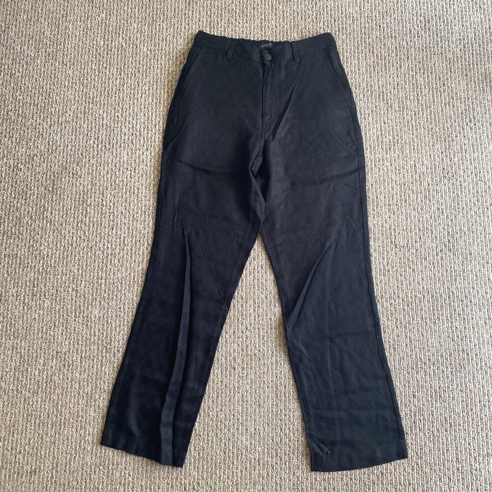 Saturdays NYC Black Linen Blend Pants Size 30